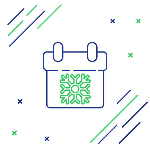 行日历图标隔离在白色背景上图片下载