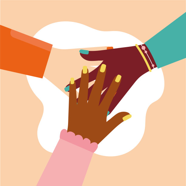 有跨种族双手团队的女强人海报图片下载