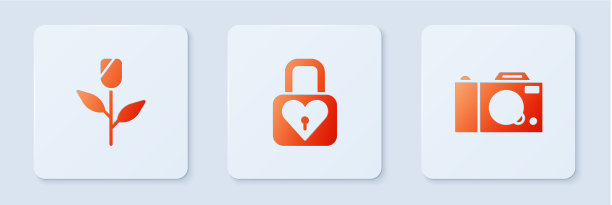 设置锁和心花玫瑰和照片相机图片下载