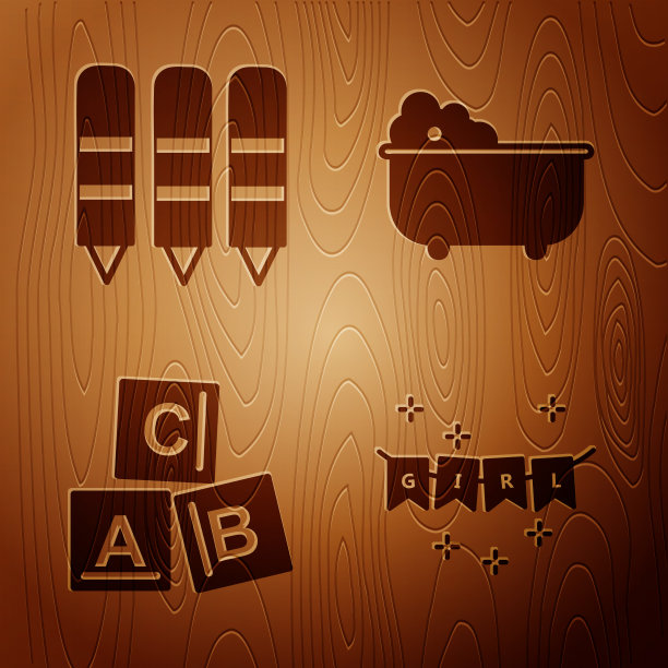 用蜡笔为嘉年华花环插上彩旗图片下载