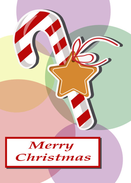 糖果和姜饼明信片的模板图片下载