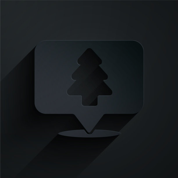 纸切割位置森林在地图上的图标图片下载