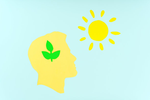 纸头雕绿植物。生态的概念，恢复自然资源，生态图片下载