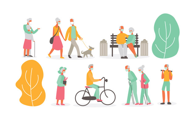 让老人走路图片下载