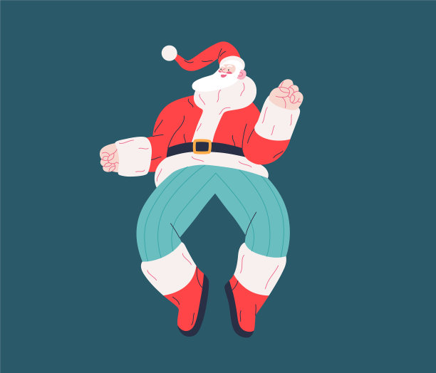 跳舞的圣诞老人-圣诞和新年晚会图片下载