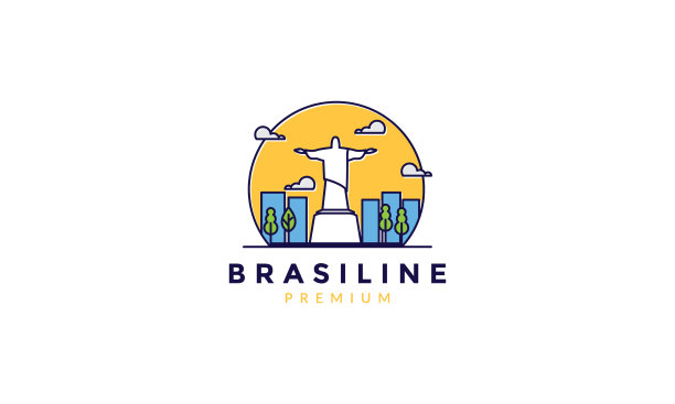 里约热内卢雕塑抽象与城市标志图标图片下载