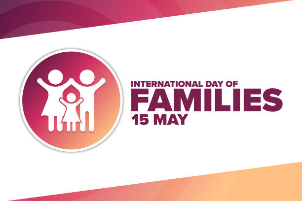 国际家庭日，5月15日。节日的概念。模板的背景，旗帜，卡片，海报与文字题词。向量EPS10插图。图片下载