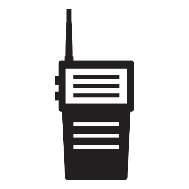对讲机手机概念，便携式双向手持收发器矢量图标设计图片下载