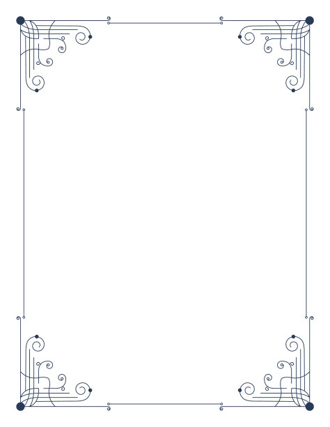 装饰性框架与漩涡角。优雅的边界。简单的轮廓为婚礼，问候横幅设计。孤立的矢量图图片下载