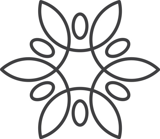 花卉标志绽放绽放的美容spa相接图片下载