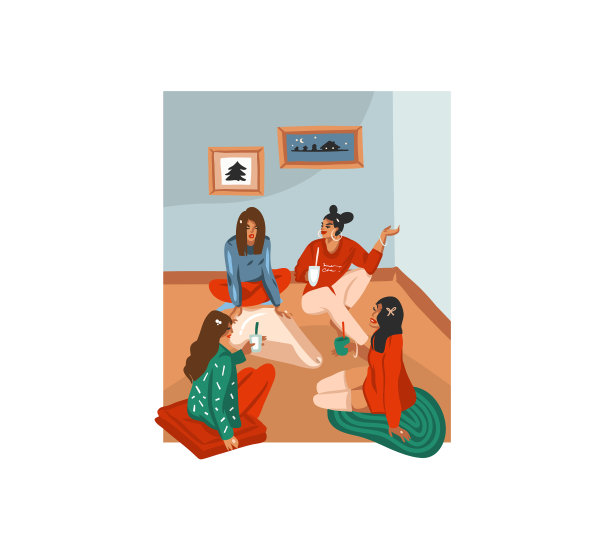 手绘抽象股票平merry图片下载