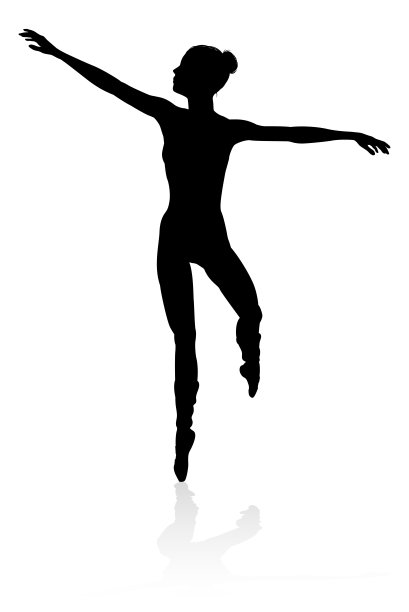 芭蕾舞演员轮廓素材图片