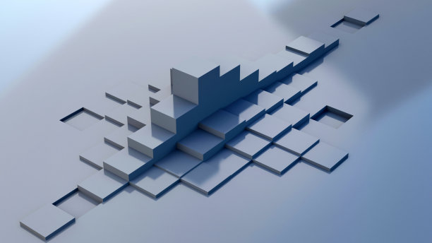 金属蓝色几何平台背景。图片下载