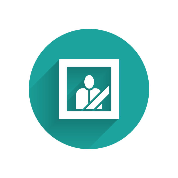 白色悼念相框与黑色丝带图标图片下载