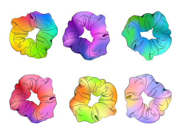 女孩们发圈是为了听音乐。适合美发沙龙，儿童商店，美容和时尚商店。图片下载