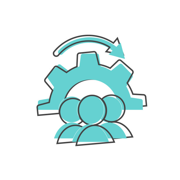 工作流矢量图标上的卡通风格的白色孤立的背景。图片下载