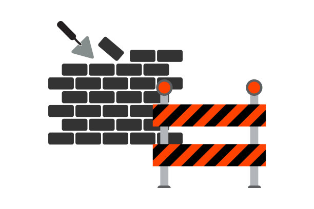 设计工业街道路标或警示牌橙色和黑色条纹道路标志。矢量插图。图片下载