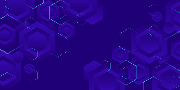 蓝色六角形背景图片下载