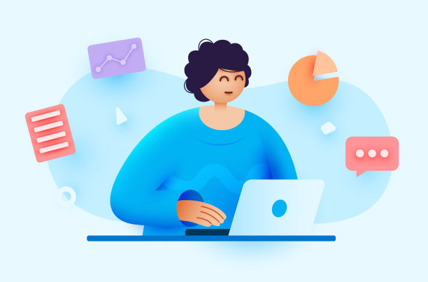 妇女使用电脑工作。Remote使用笔记本电脑工作。会计和分析的概念。图片下载