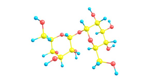 海藻糖分子结构孤立于白色图片下载