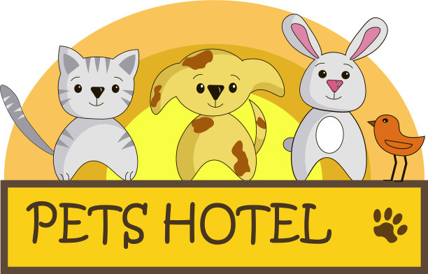 标志是一家宠物旅馆图片下载