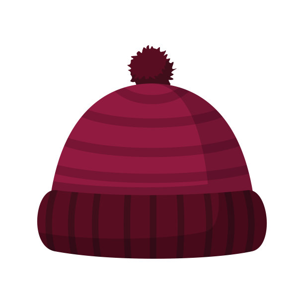 冬季帽子图标孤立在白色背景图片下载