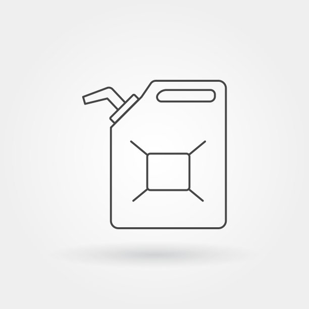 气罐单隔离图标与现代线图片下载