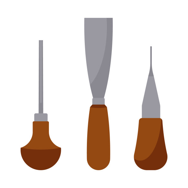 一套木雕工具。木雕工具。爱好，爱好，木工，手工艺。图片下载