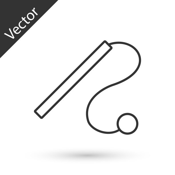 灰色宠物猫玩具图标孤立在白色背景。向量图片下载