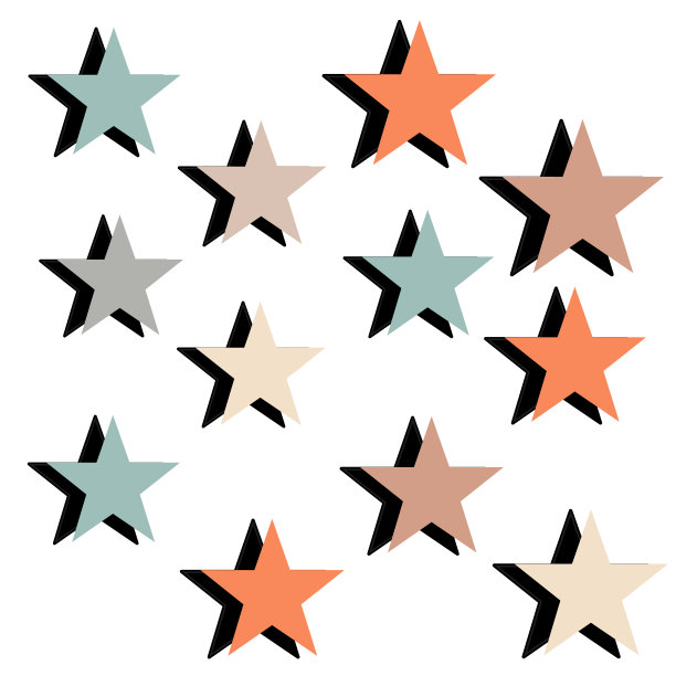 星型矢量无缝图案分离重复背景壁纸。装饰元素。适合您的设计、贺卡、请柬、礼品、贵宾。图片下载
