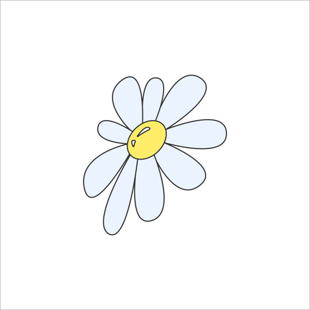 美丽的洋甘菊花在卡通风格孤立在白色的背景。“r”nA象征大自然，夏、春。用于印刷、包装洋甘菊茶、化妆品、纺织品等用途。矢量图图片下载