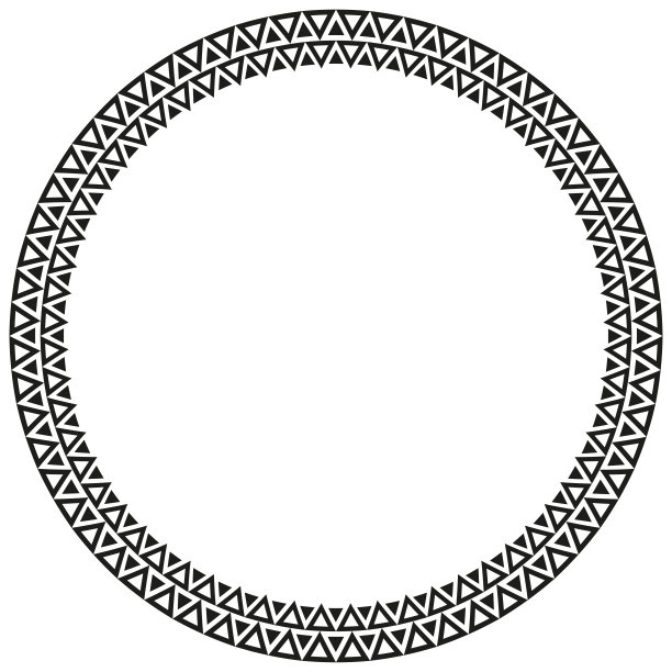 圆形非洲边框设计。图片下载