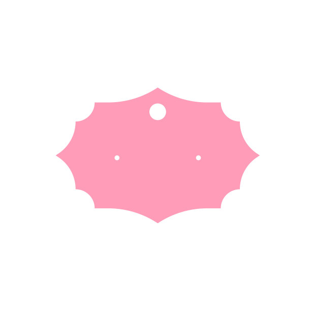 矢量设计模板纸耳环孤立在白色背景图片下载