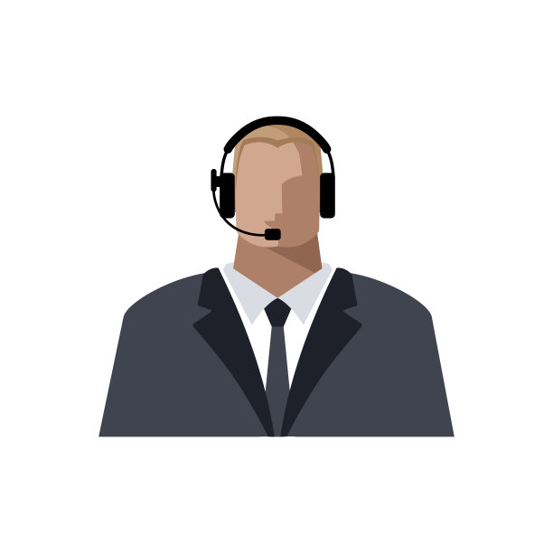 接线员是一名在线的年轻白人男性，戴着耳机，带着麦克风，戴着耳机图片下载