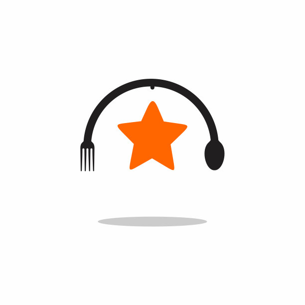 七彩美食之星，美食之星标识设计模版图件图件图件图片下载