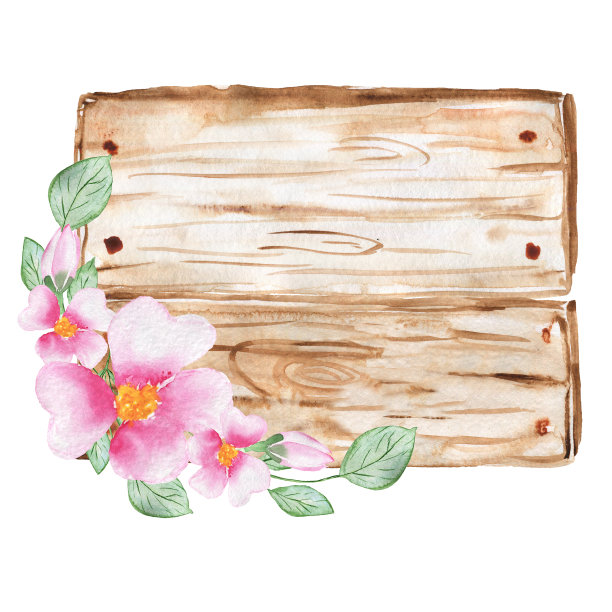 欢迎横幅。水彩画花和绿色植物。假期用的明信片。图片下载