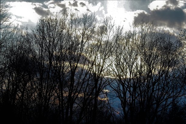 皇室免费照片-早春的早晨在黎明-完美的天空后面的田园宾夕法尼亚州风景-云景背景的网站，博客摄影，或广告-在早晨的天堂的观点-树线和壮观的天空上方-森林图片下载