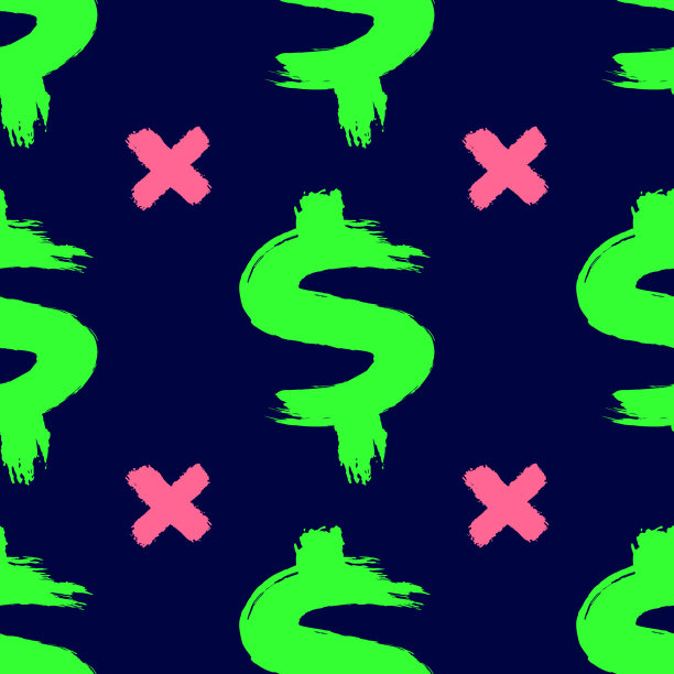 反复画美元符号和十字图片下载