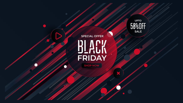 黑色星期五特别提供黑色和红色图片下载