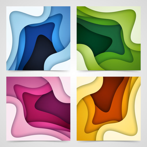 设置3d抽象背景和剪纸形状图片下载