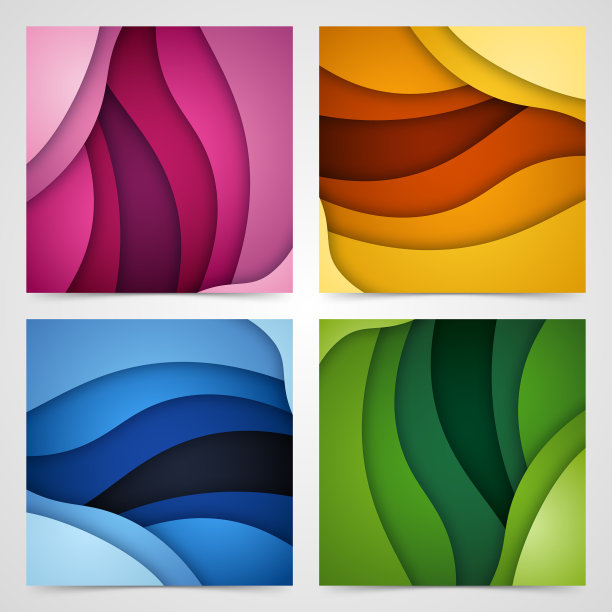 设置3d抽象背景和剪纸形状图片下载