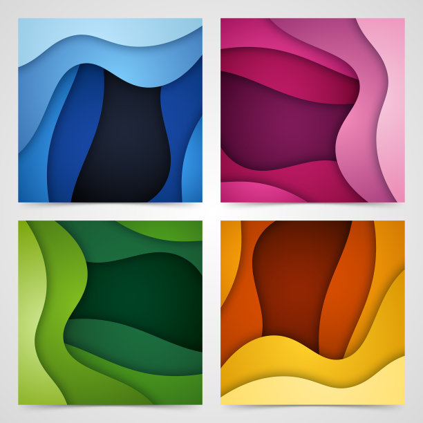 设置3d抽象背景和剪纸形状图片下载