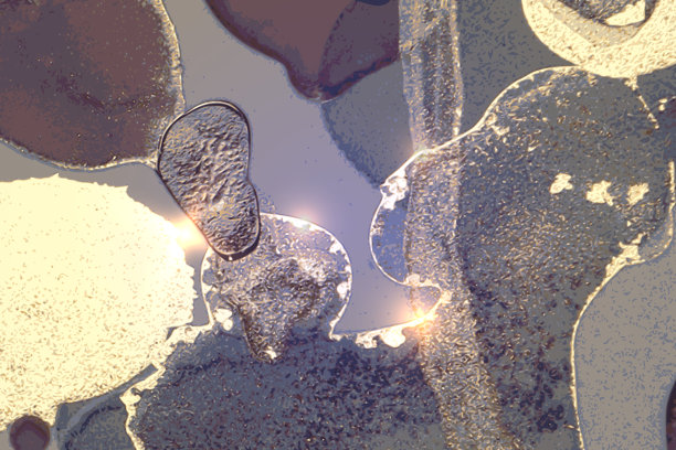 蓝色、紫色和金色花纹，大理石纹理，闪闪发光图片下载