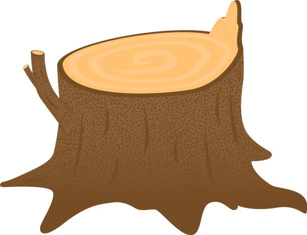 树桩孤立在一个白色的背景树桩图片下载