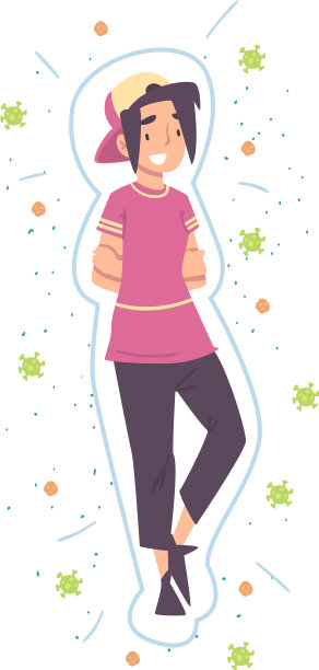 健康的少女反映细菌和图片下载