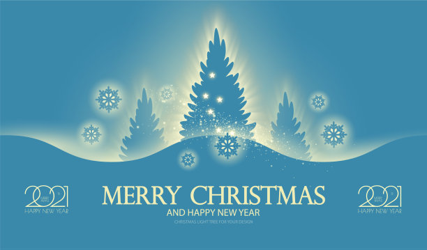 圣诞节日设计模板与闪光的冷杉图片下载