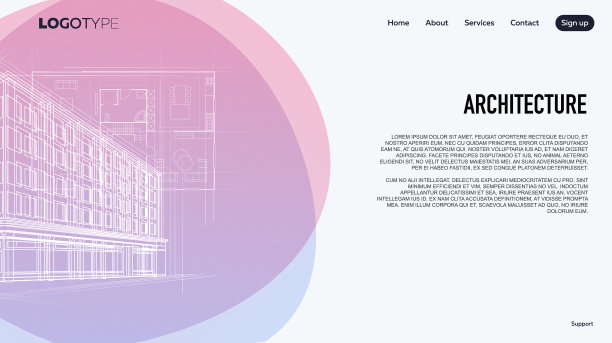 一个建筑公司的网站概念图片下载