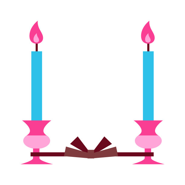 婚礼对蜡烛图片下载