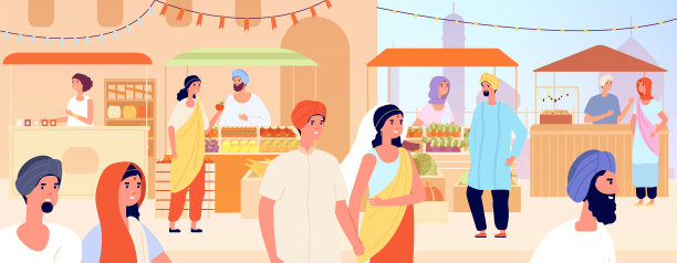 亚洲街道市场亚洲女孩女人购物图片下载