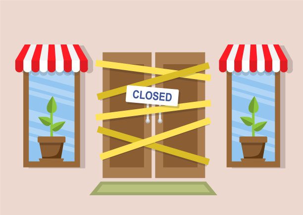 商店关门了，门也关了图片下载